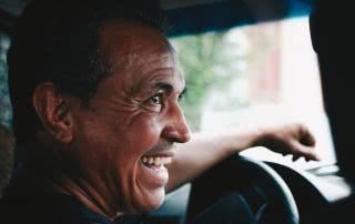 A father smiling