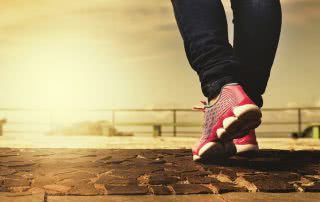 Picture of someones feet as they walk
